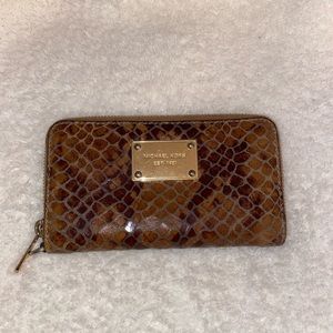 Snake skin michael kors wallet